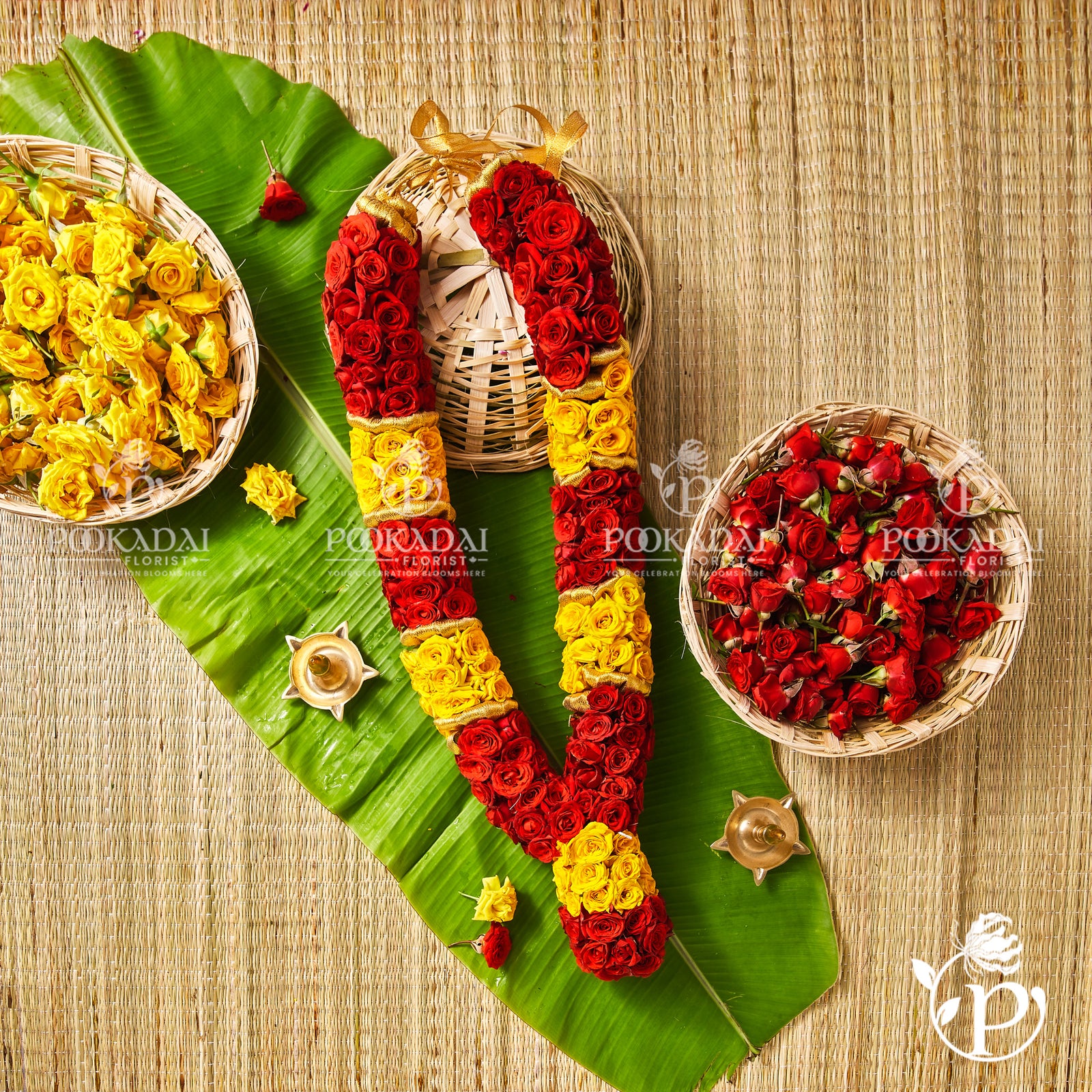 Button Rose Garland | Button Roja Maalai | Button Gulab Mala